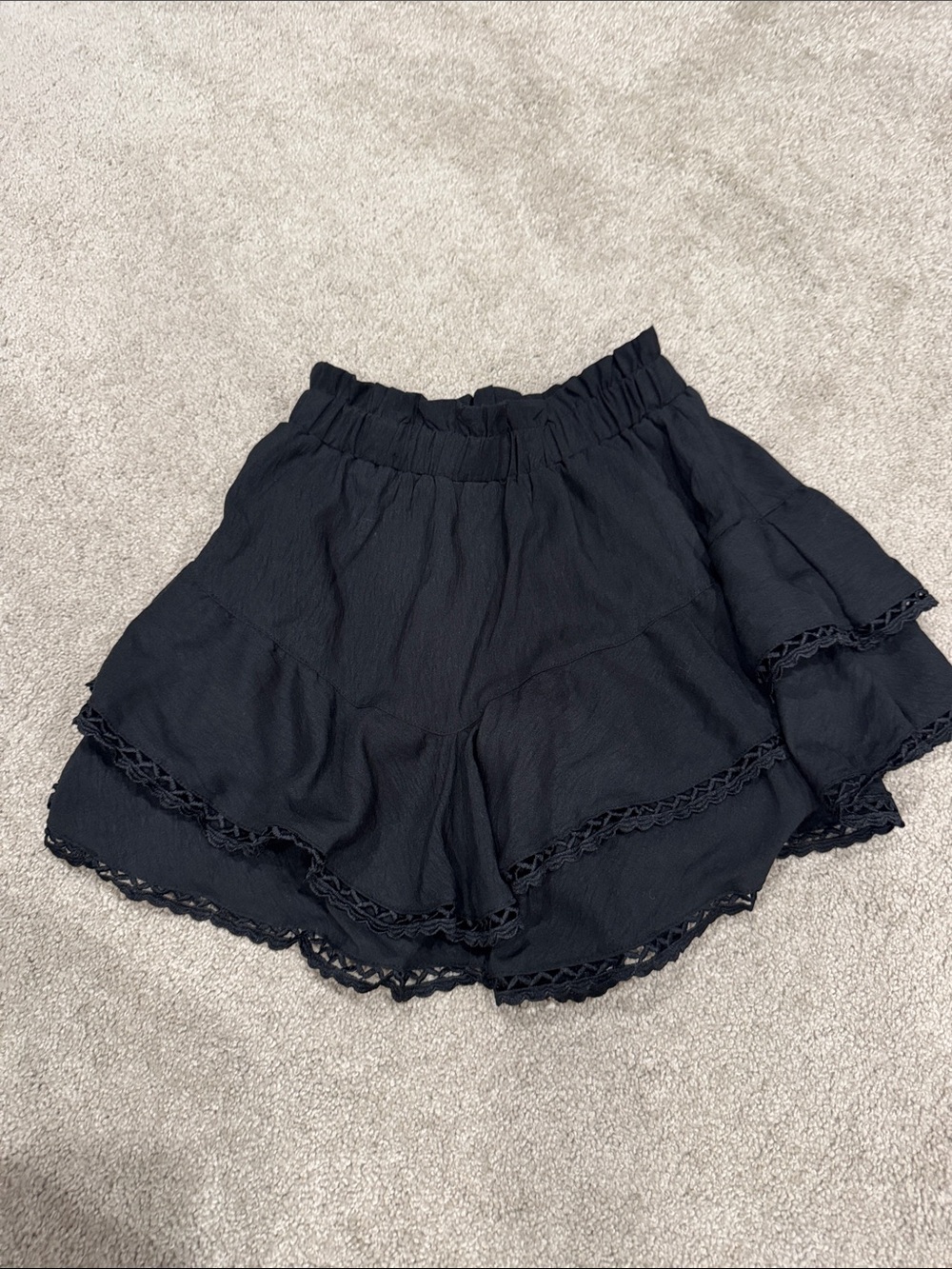 Black Tiered Ruffle Women’s Skirt